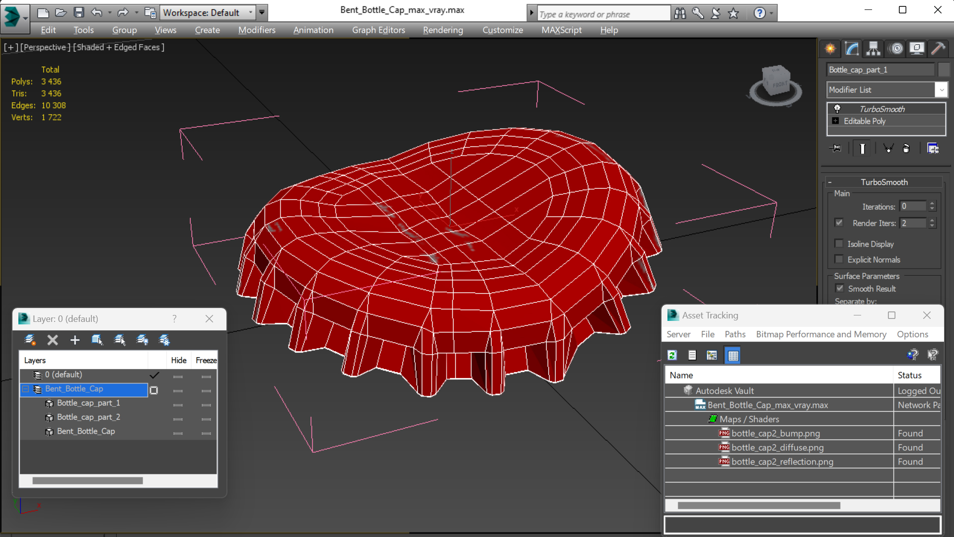3D model Bent Bottle Cap