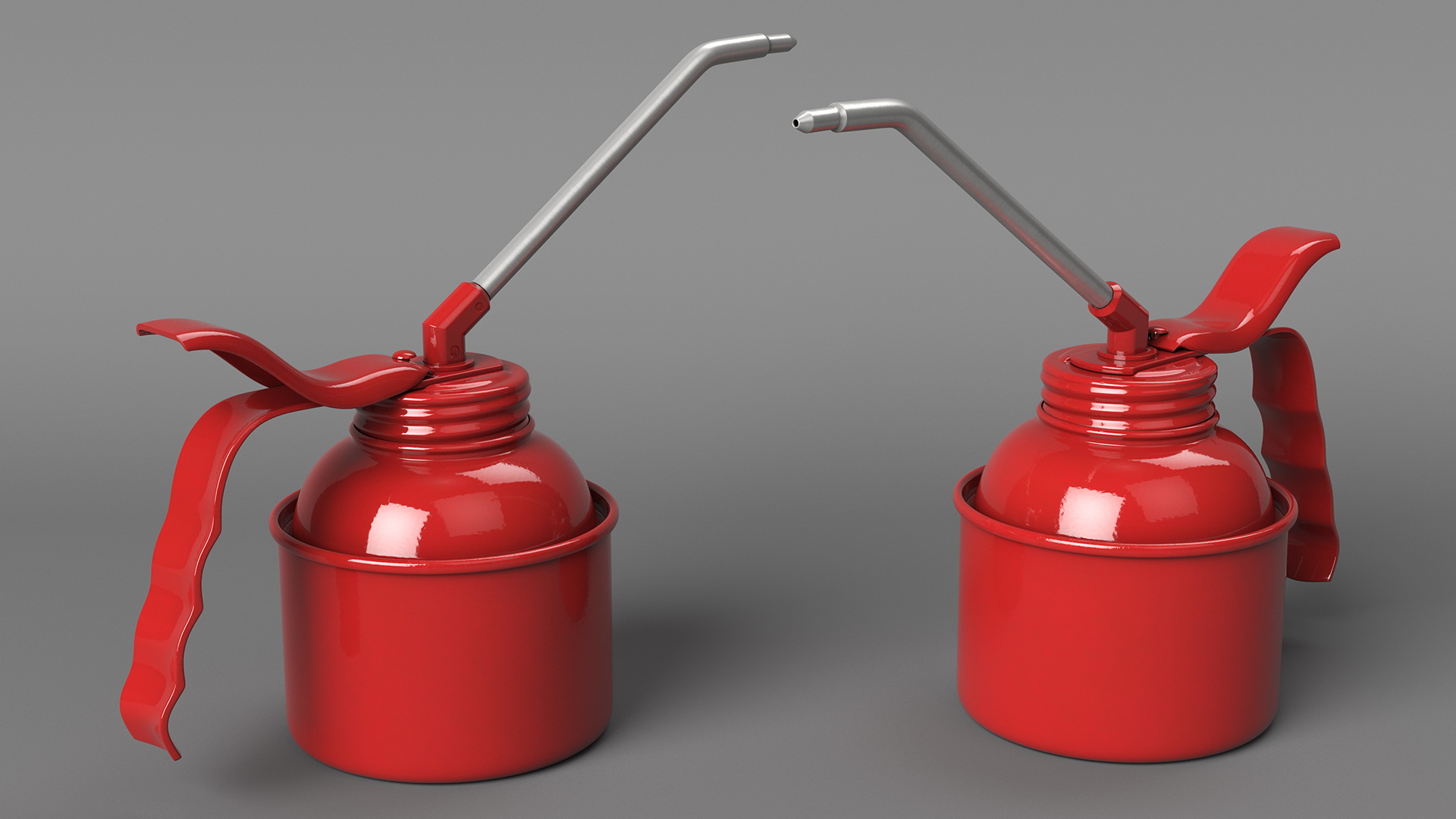 3D model Metal Oiler Red