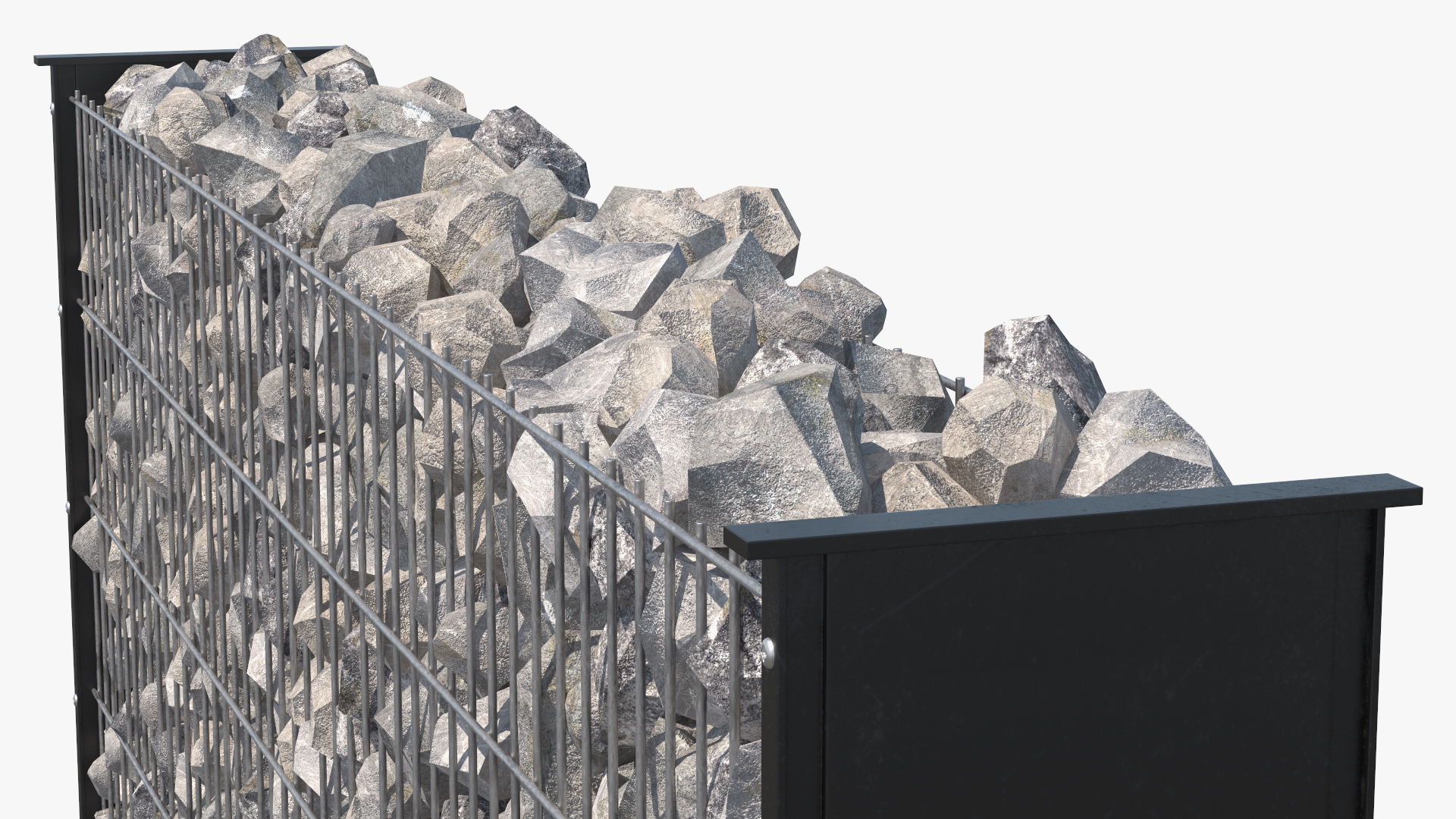 Gabion Wall Section 3D model