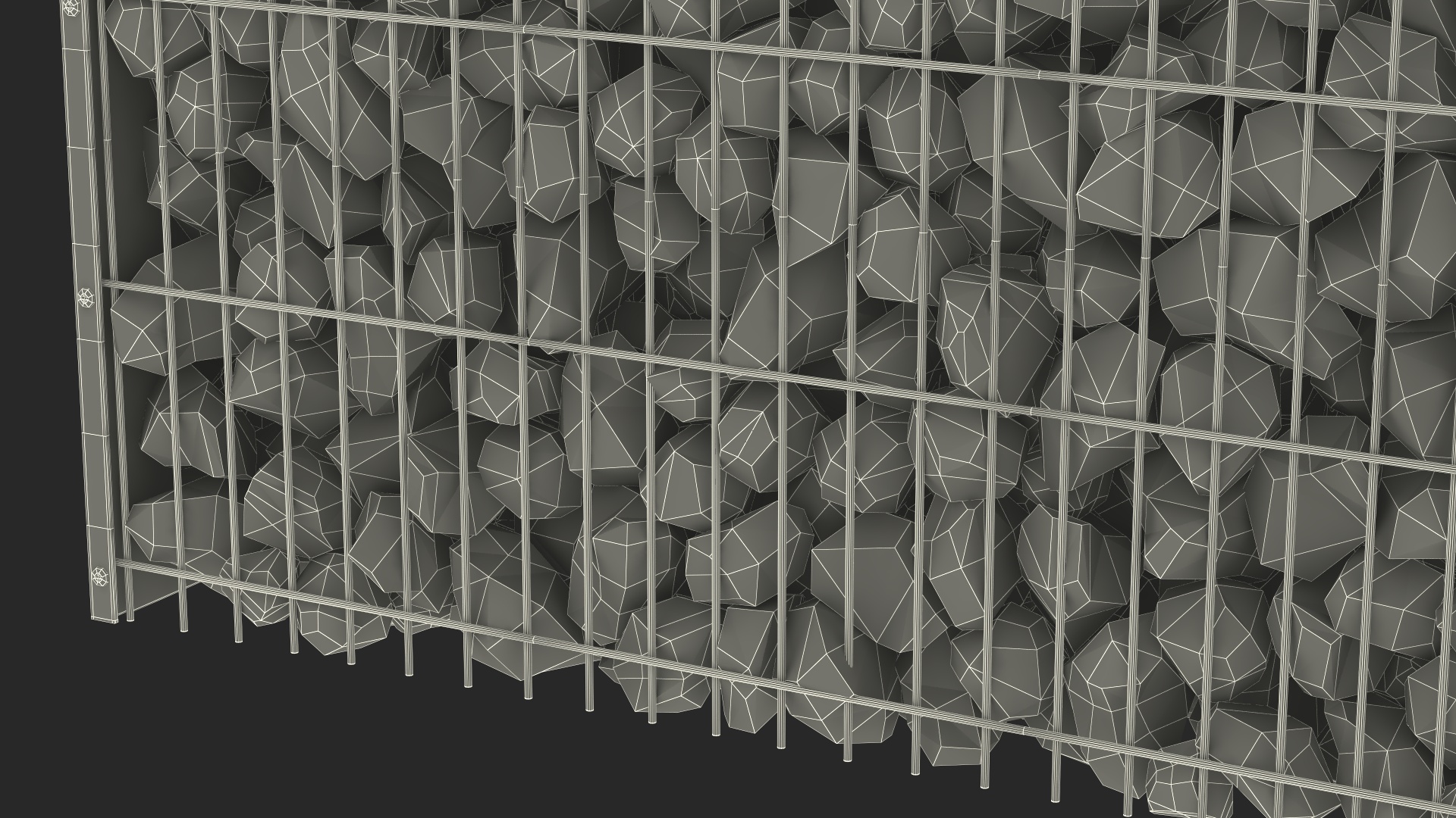 Gabion Wall Section 3D model