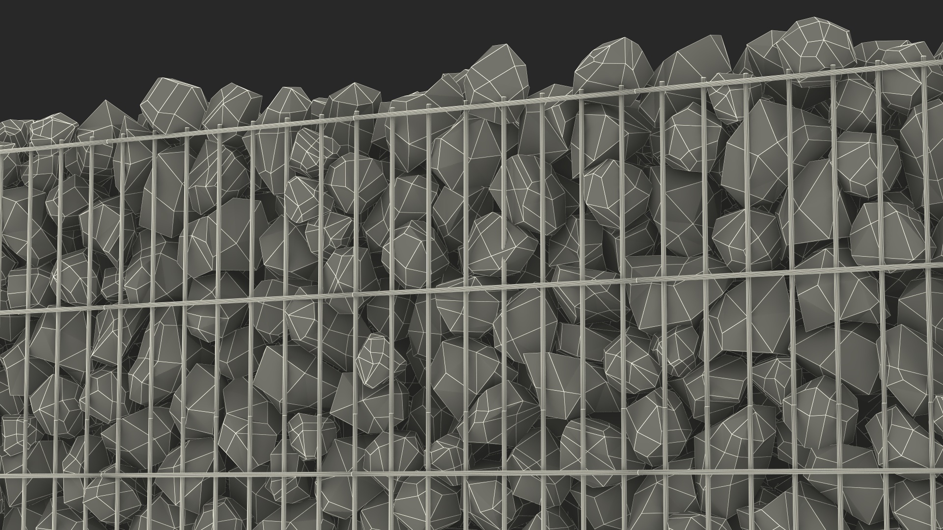 Gabion Wall Section 3D model