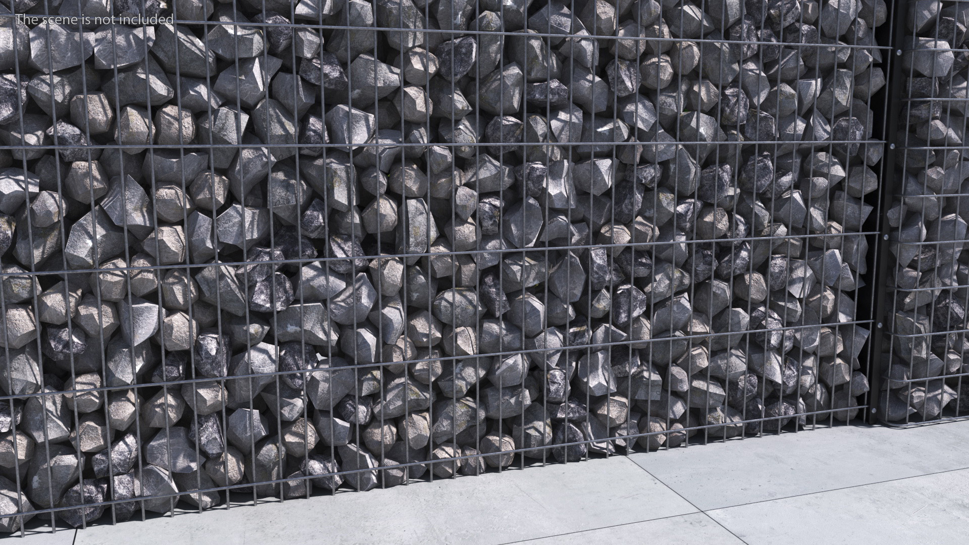 Gabion Wall Section 3D model