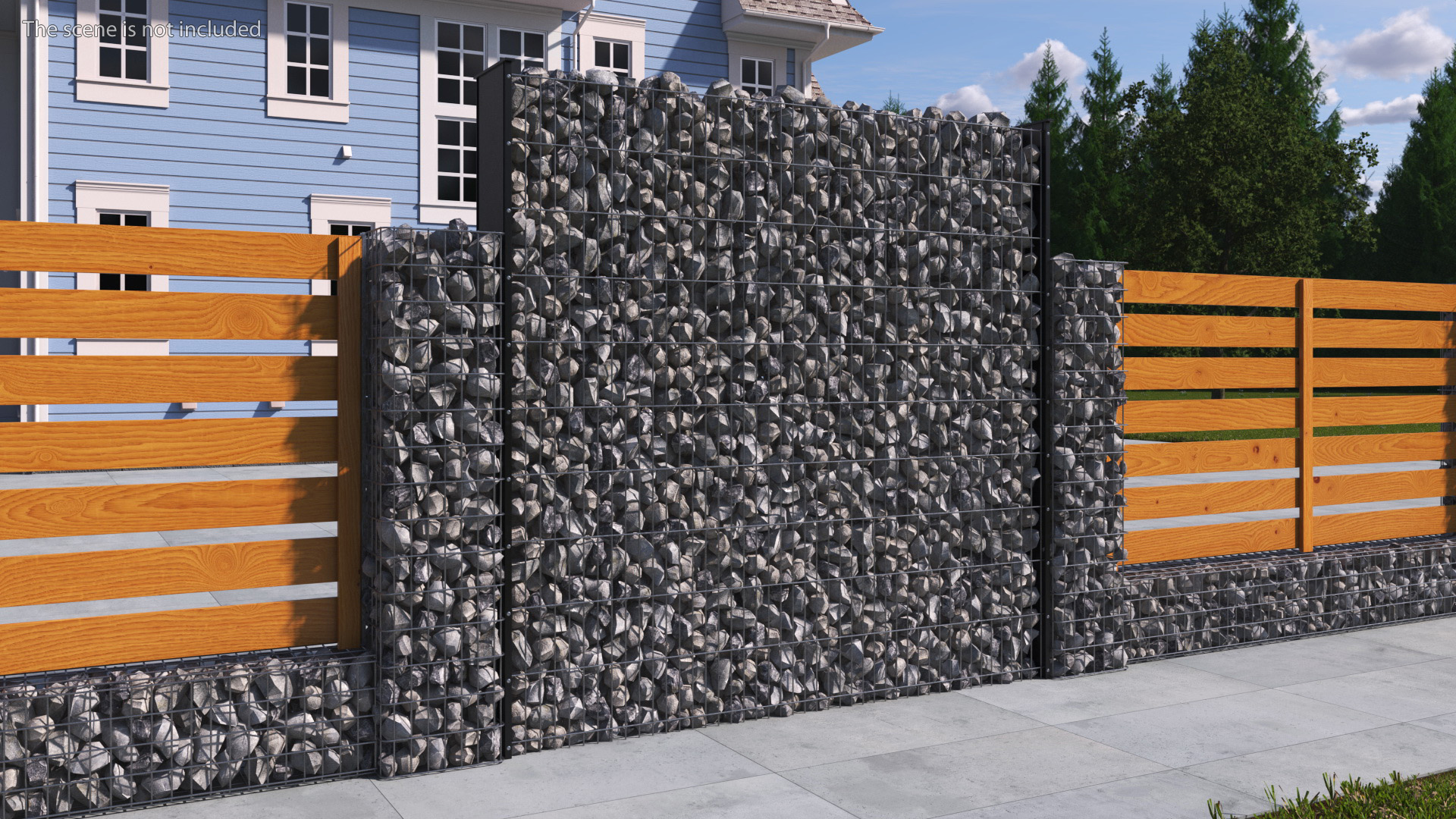 Gabion Wall Section 3D model
