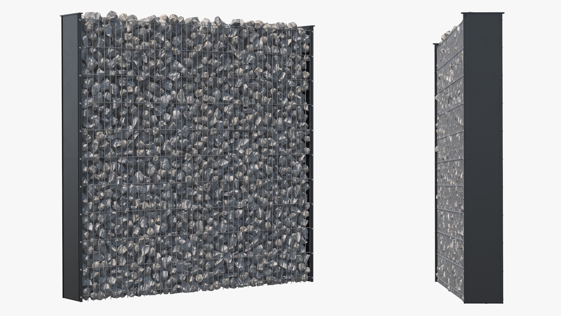 Gabion Wall Section 3D model