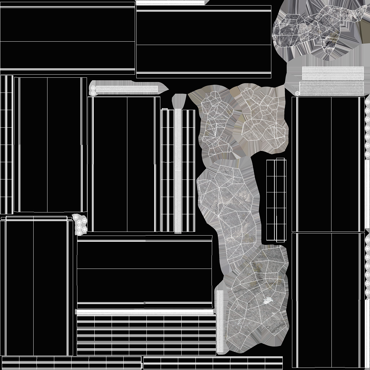 Gabion Wall Section 3D model