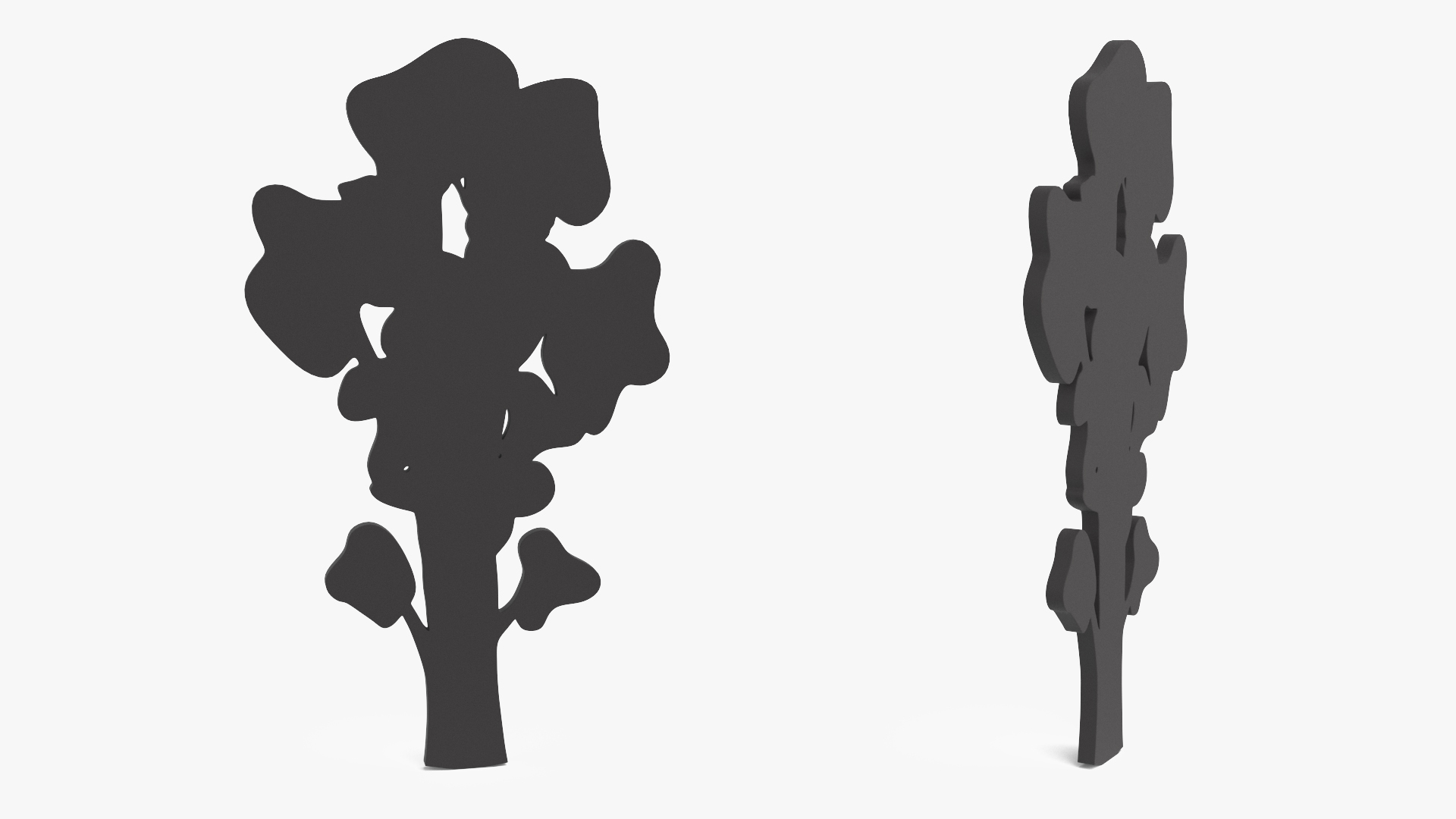 3D Small Tree Silhouette