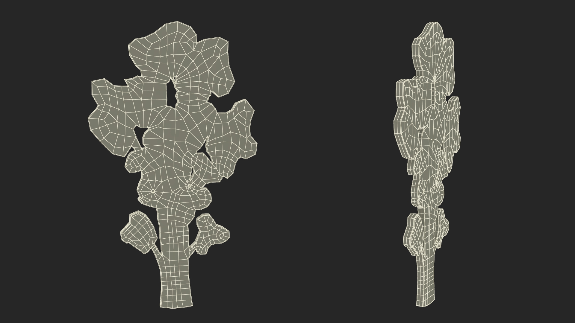 3D Small Tree Silhouette