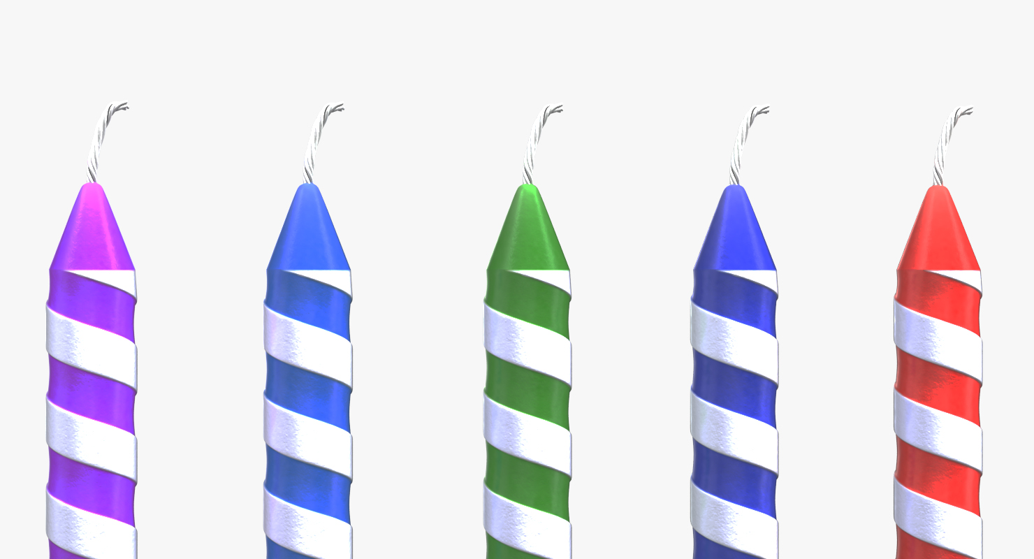 3D model Birthday Candles Set