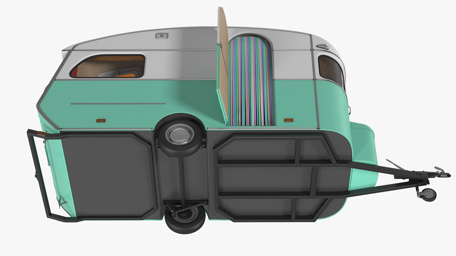 Constructam Comet 5 Vintage Caravan Rigged 3D