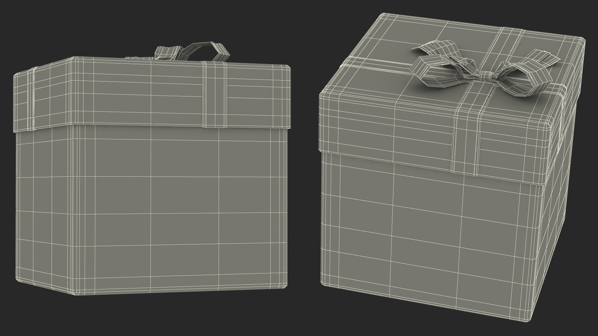 3D model Gift Box with Ribbon