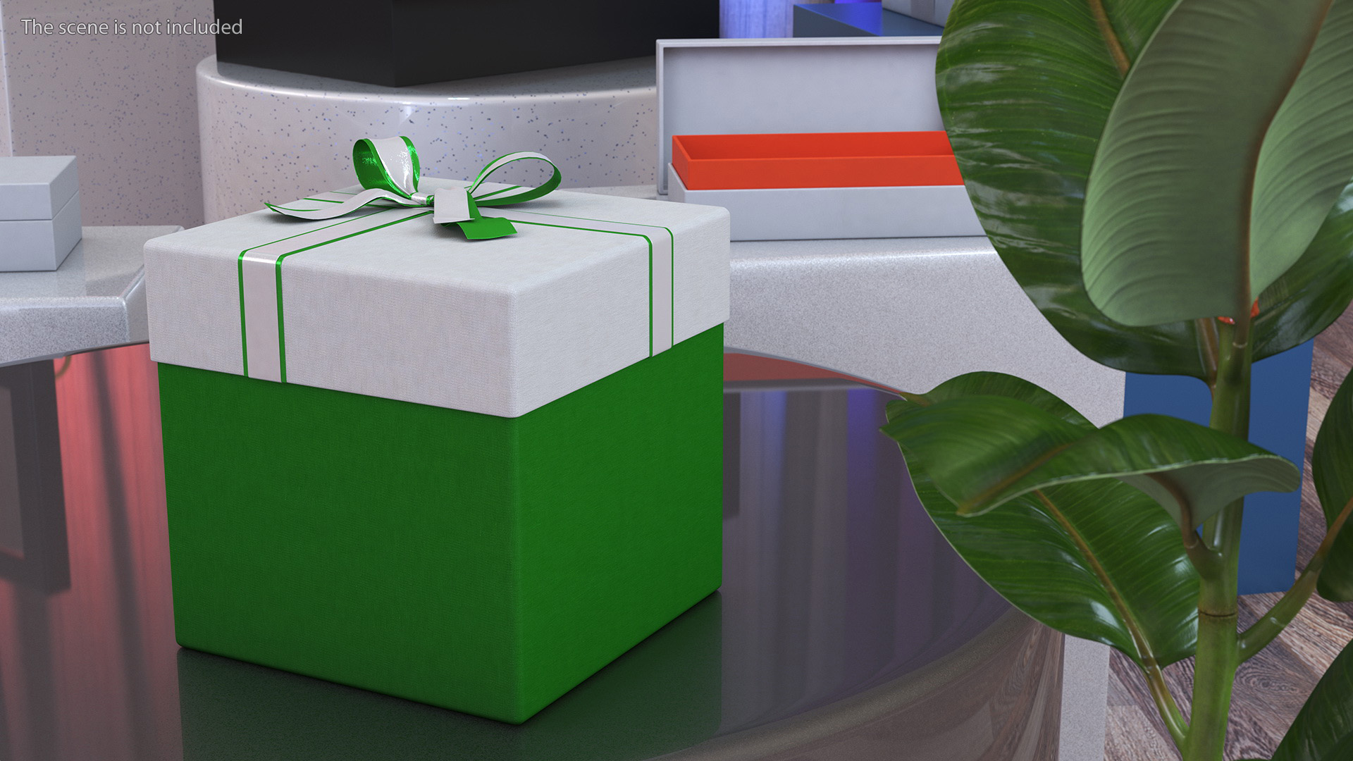 3D model Gift Box with Ribbon