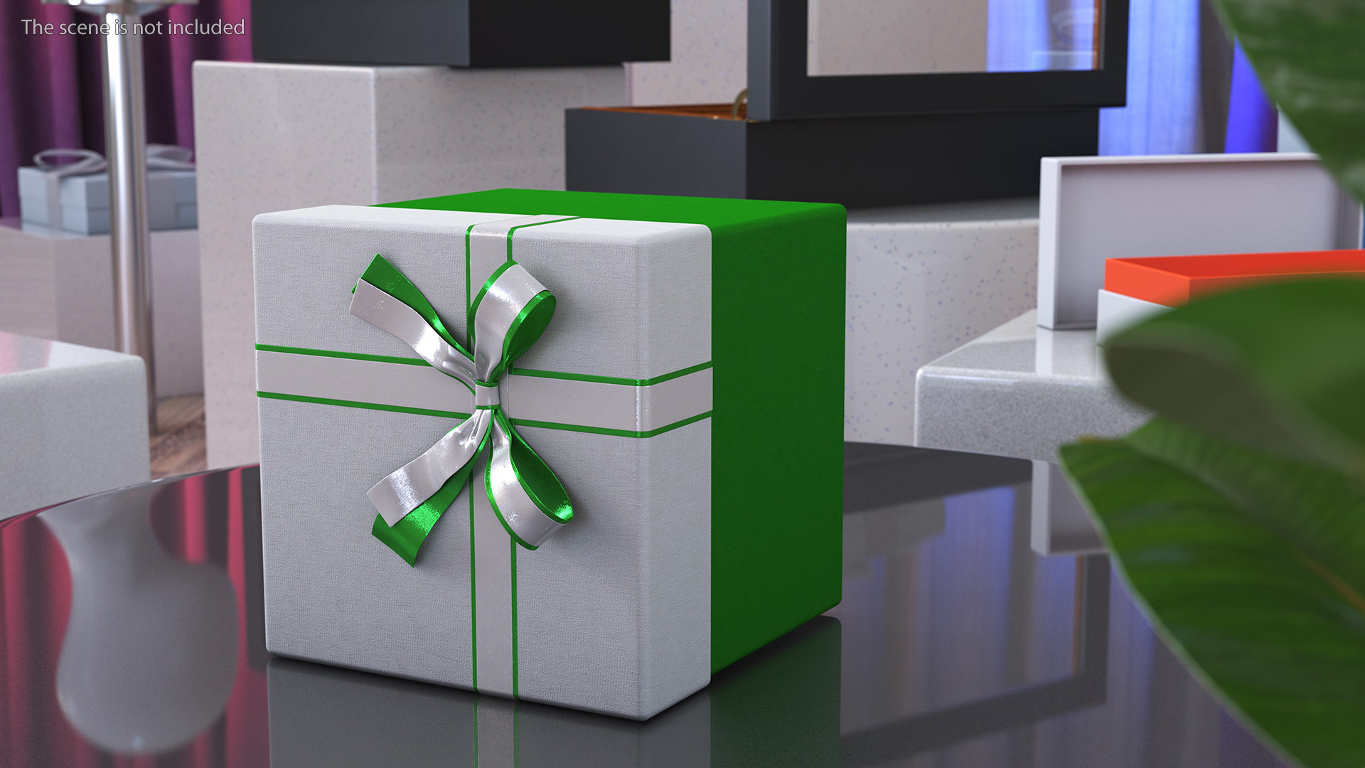 3D model Gift Box with Ribbon