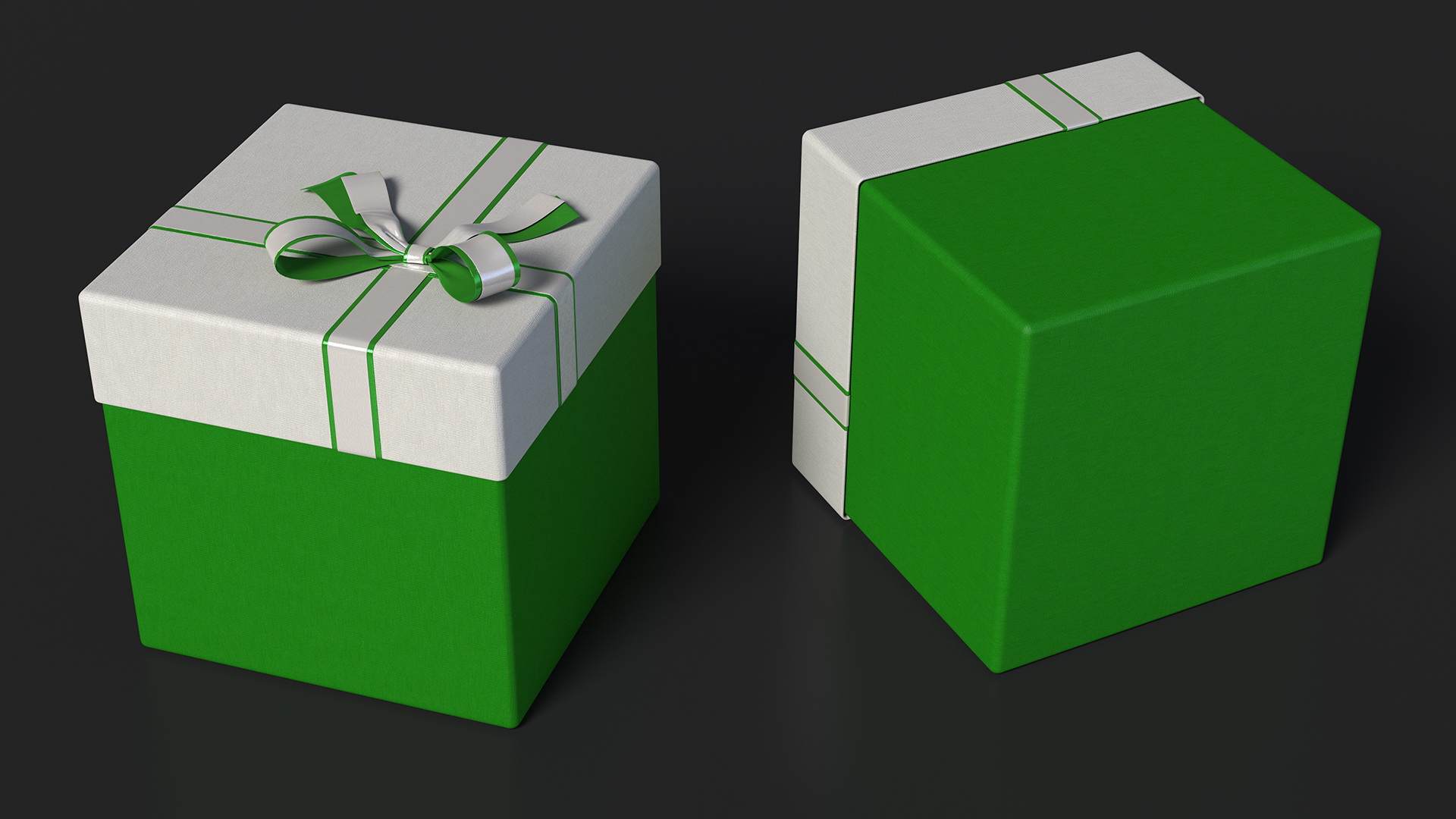 3D model Gift Box with Ribbon