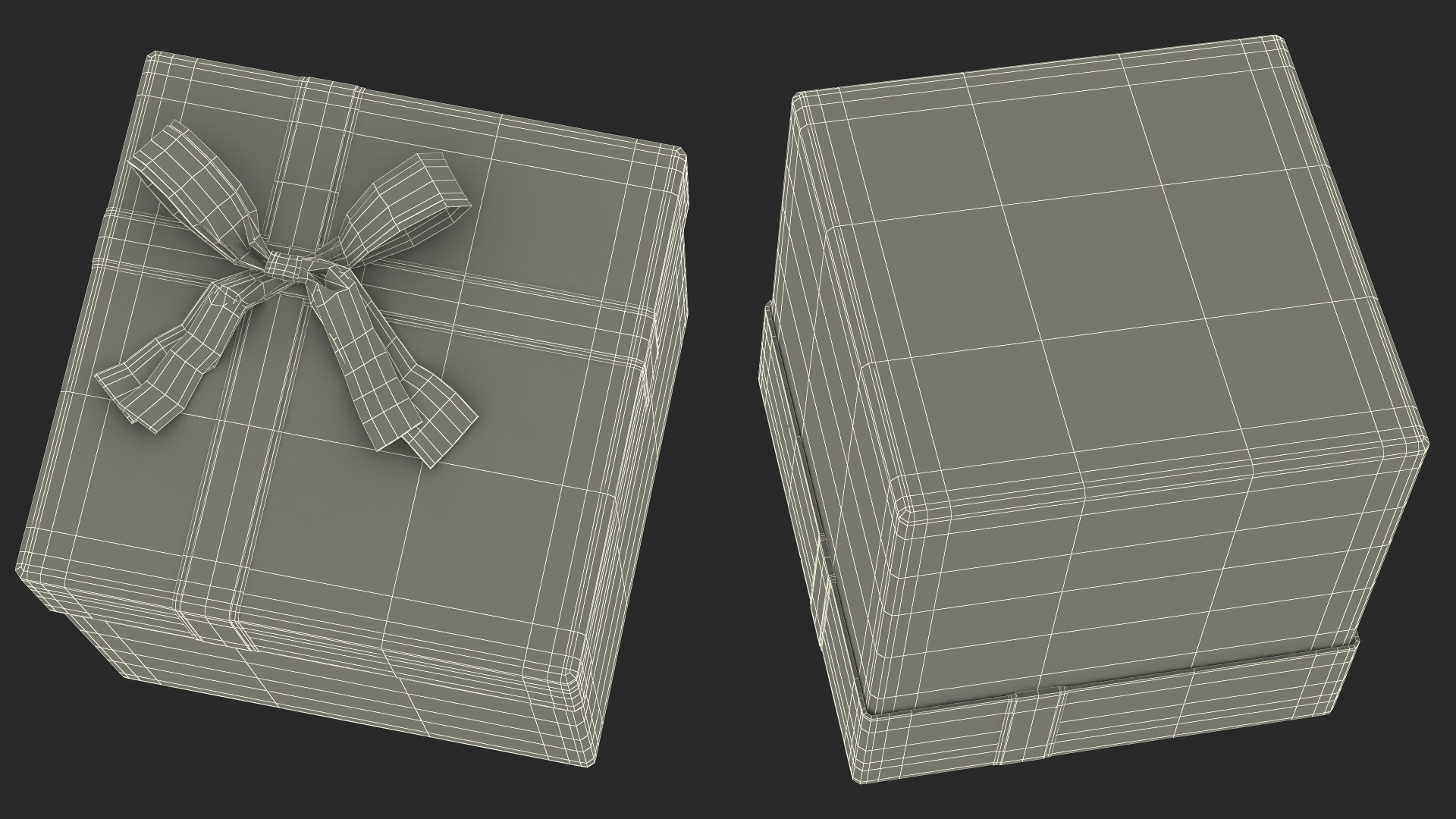 3D model Gift Box with Ribbon