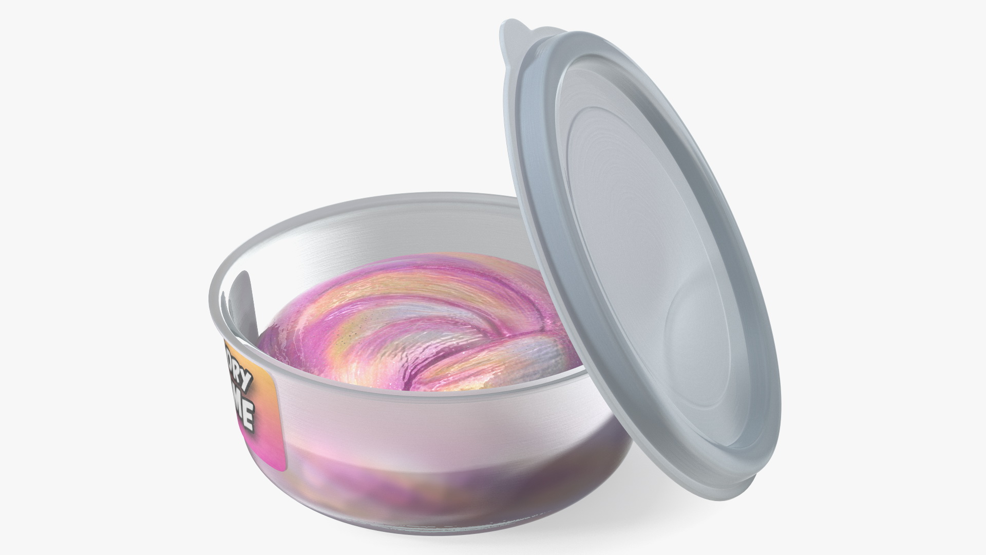3D Yellow Pink Pot Toy Slimes
