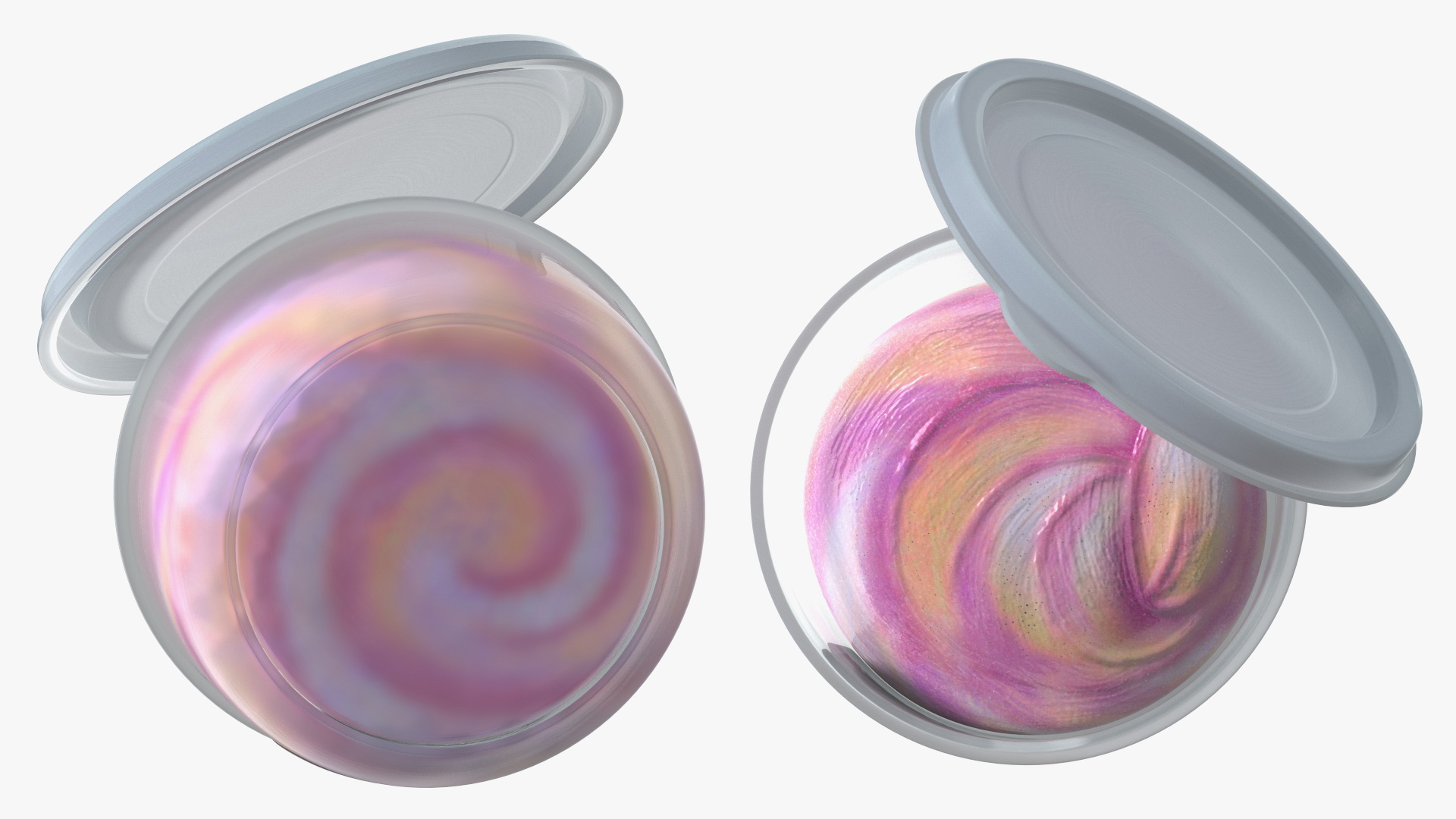 3D Yellow Pink Pot Toy Slimes