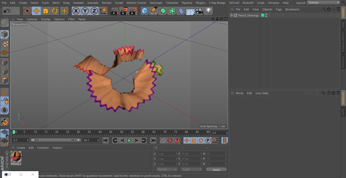 3D model Pencil Shavings