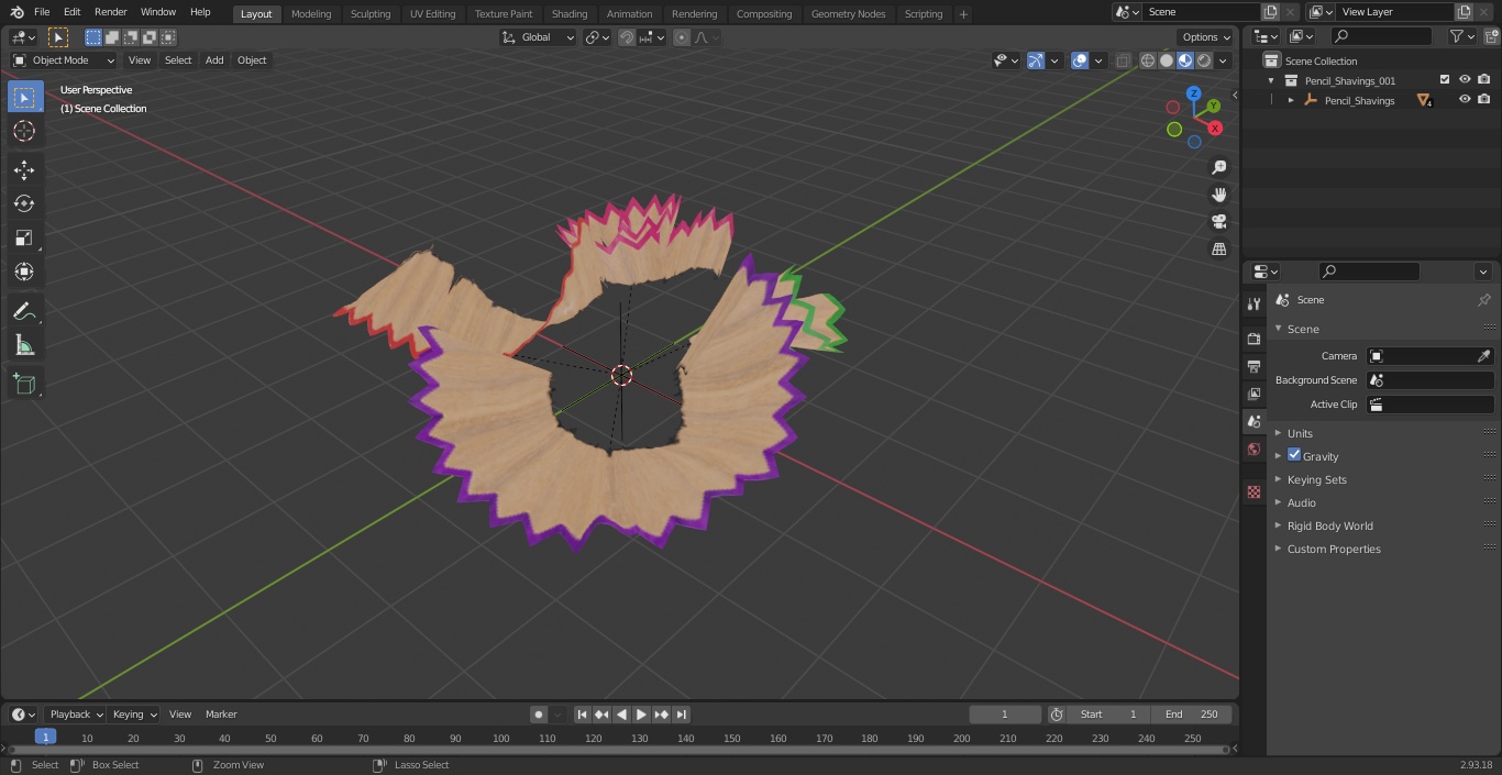 3D model Pencil Shavings