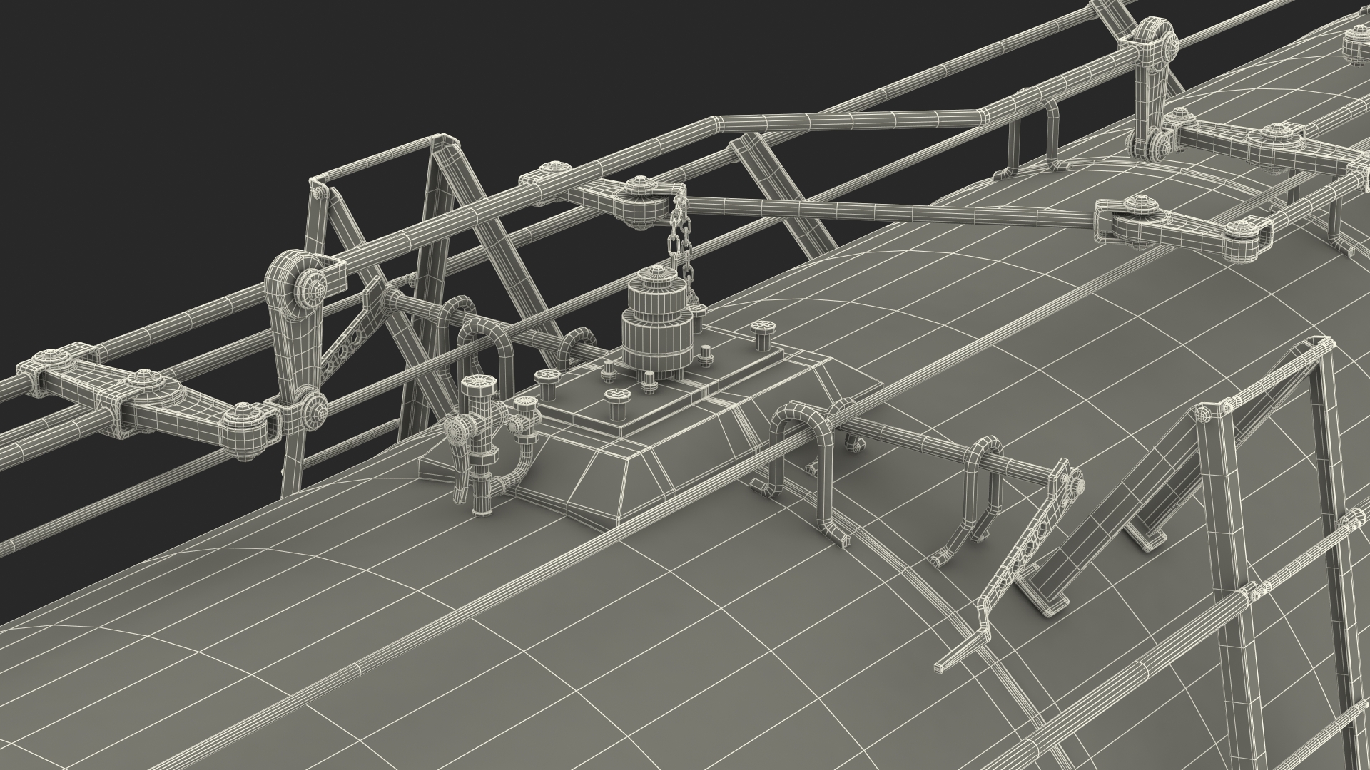 3D Train Locomotive With Tank