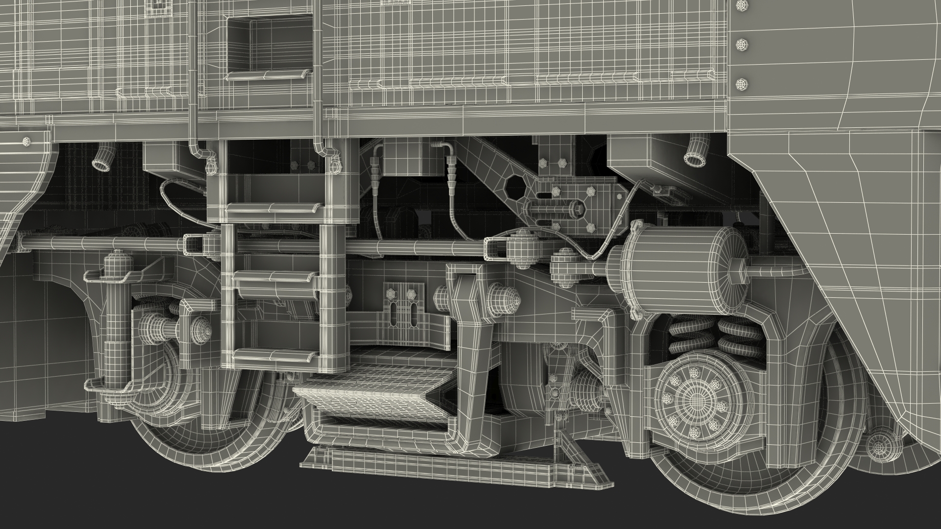 3D Train Locomotive With Tank
