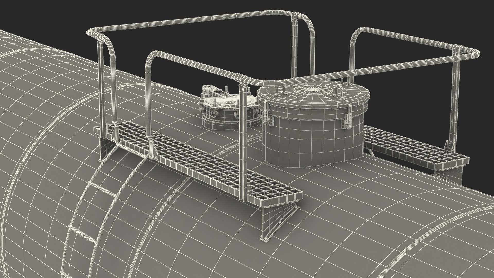 3D Train Locomotive With Tank