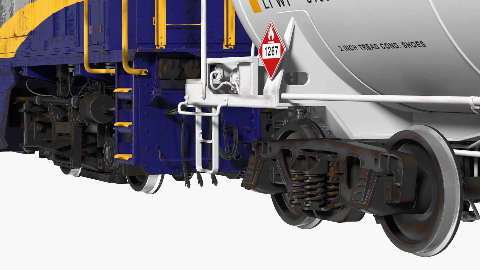 3D Train Locomotive With Tank