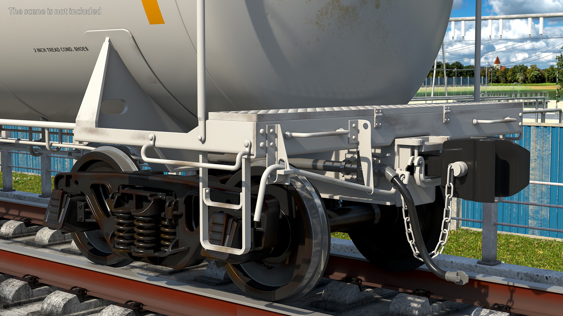 3D Train Locomotive With Tank