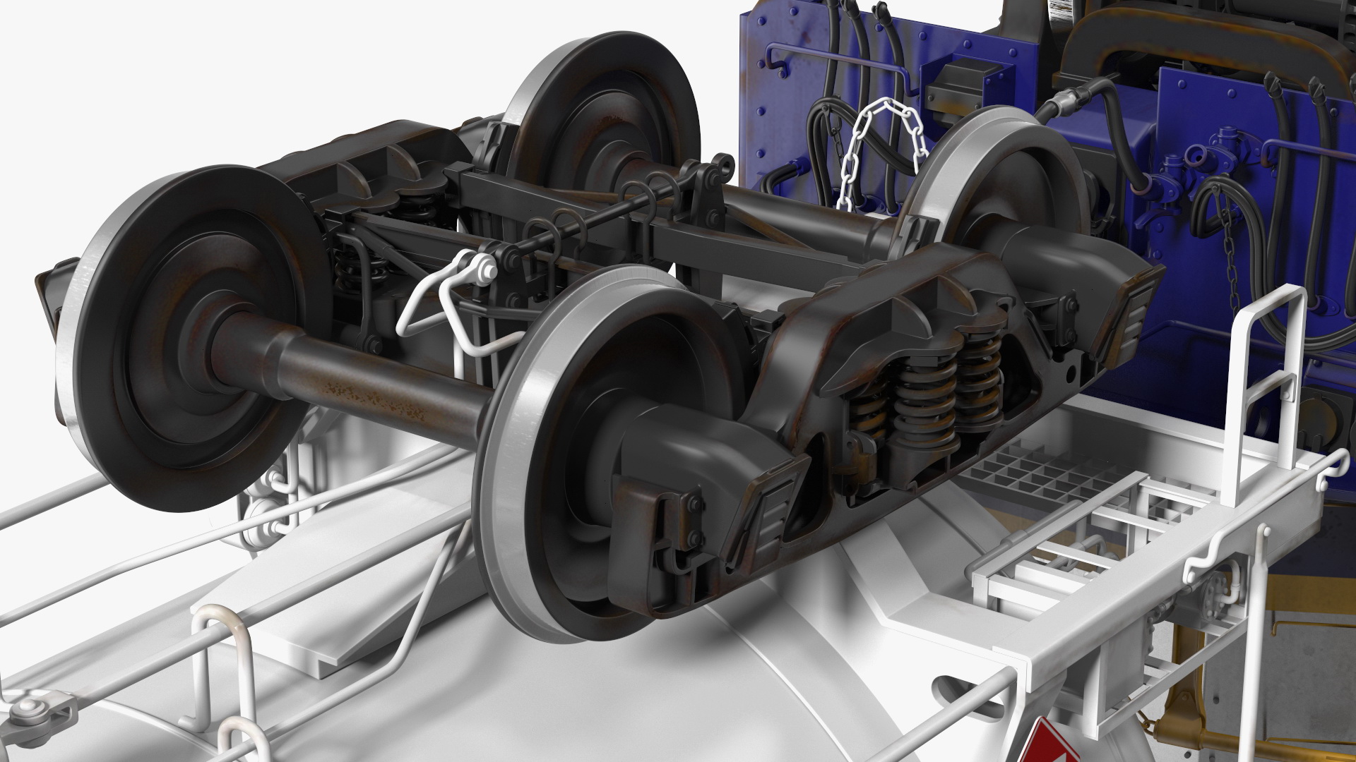 3D Train Locomotive With Tank