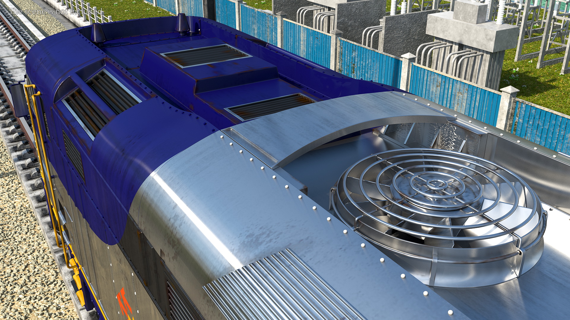 3D Train Locomotive With Tank