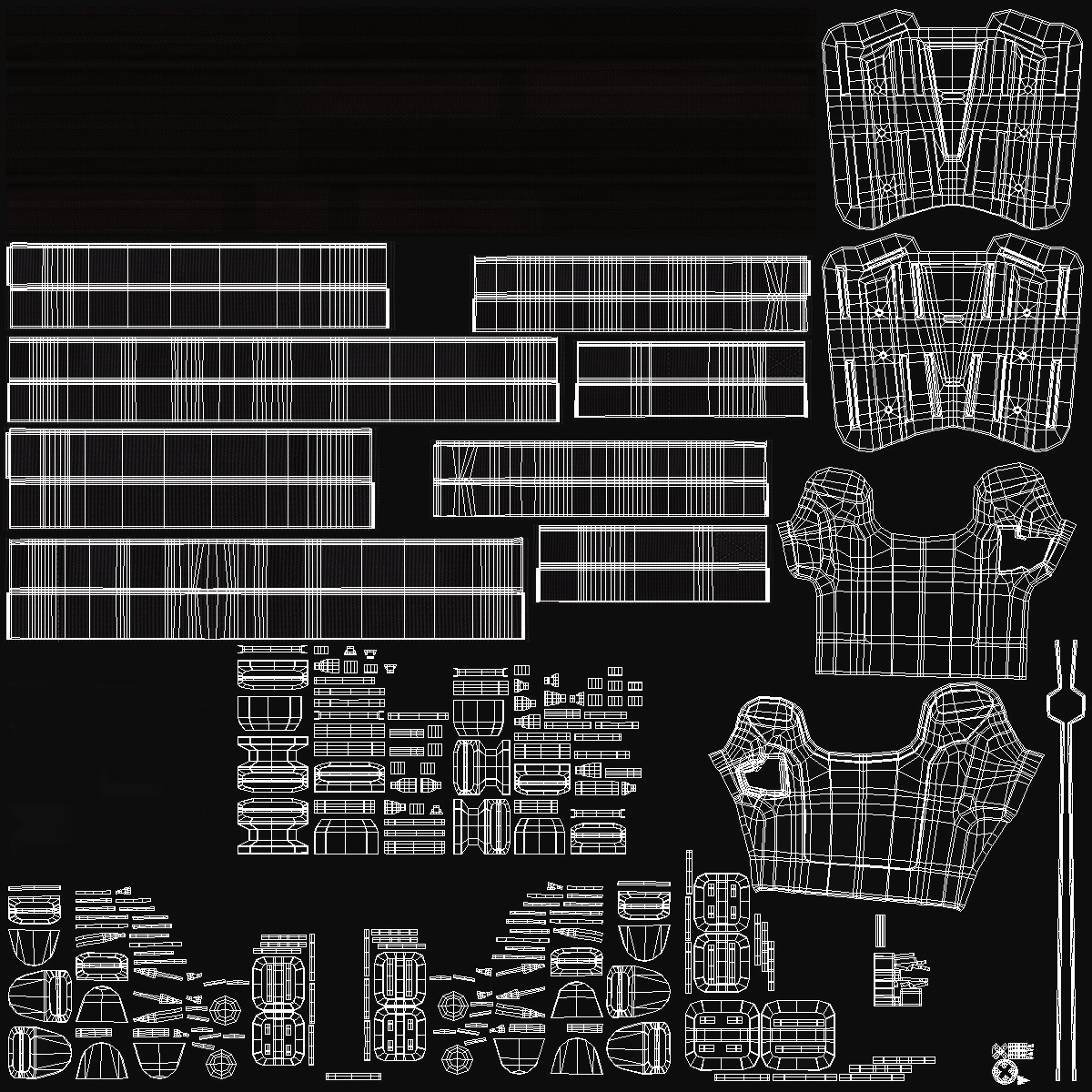 3D Tactical Pistol Thigh Gun Holster model