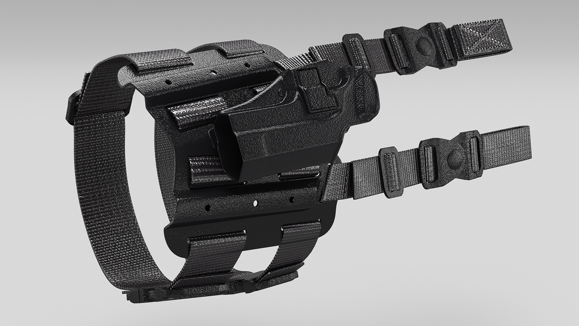 3D Tactical Pistol Thigh Gun Holster model