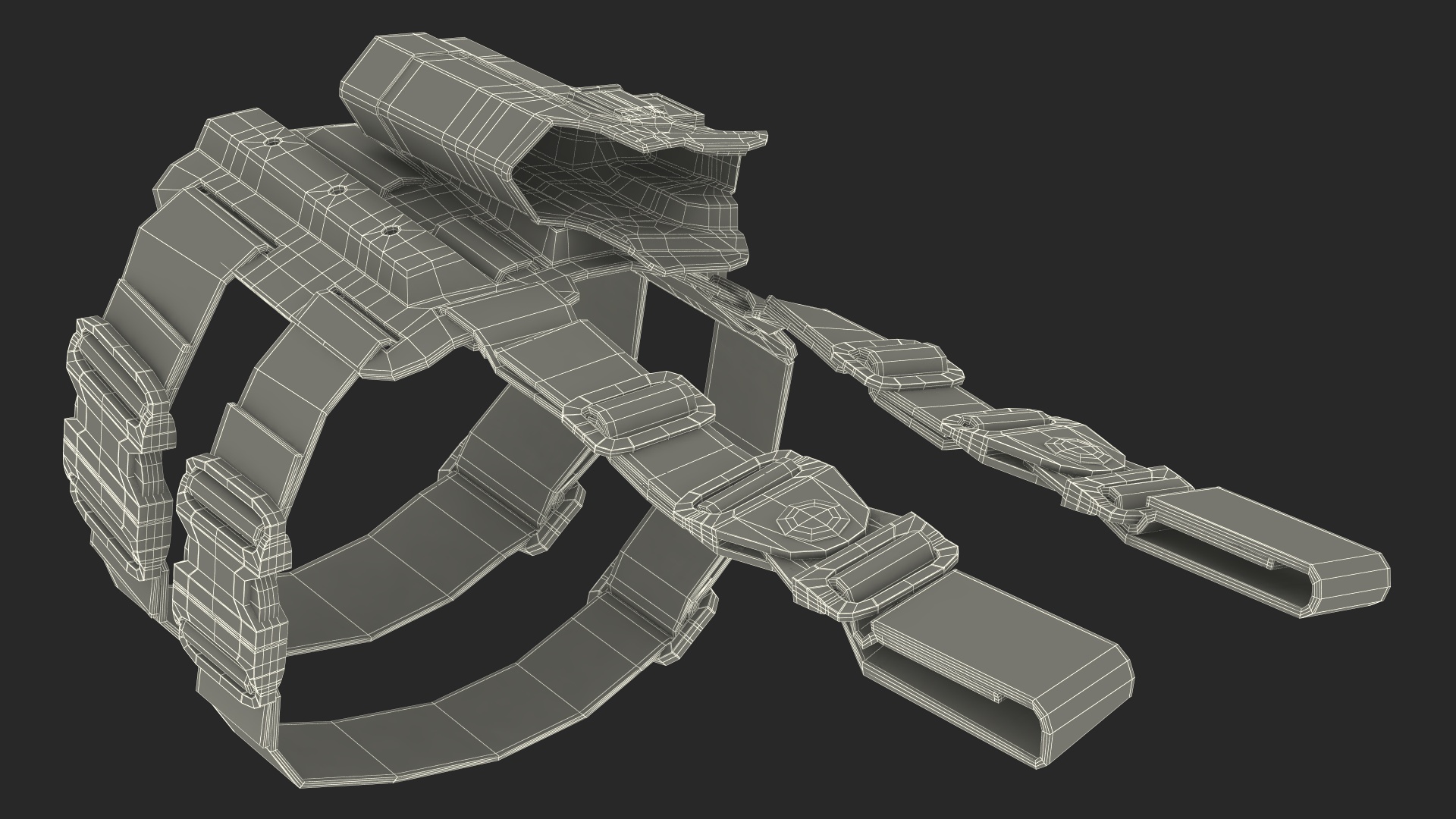 3D Tactical Pistol Thigh Gun Holster model
