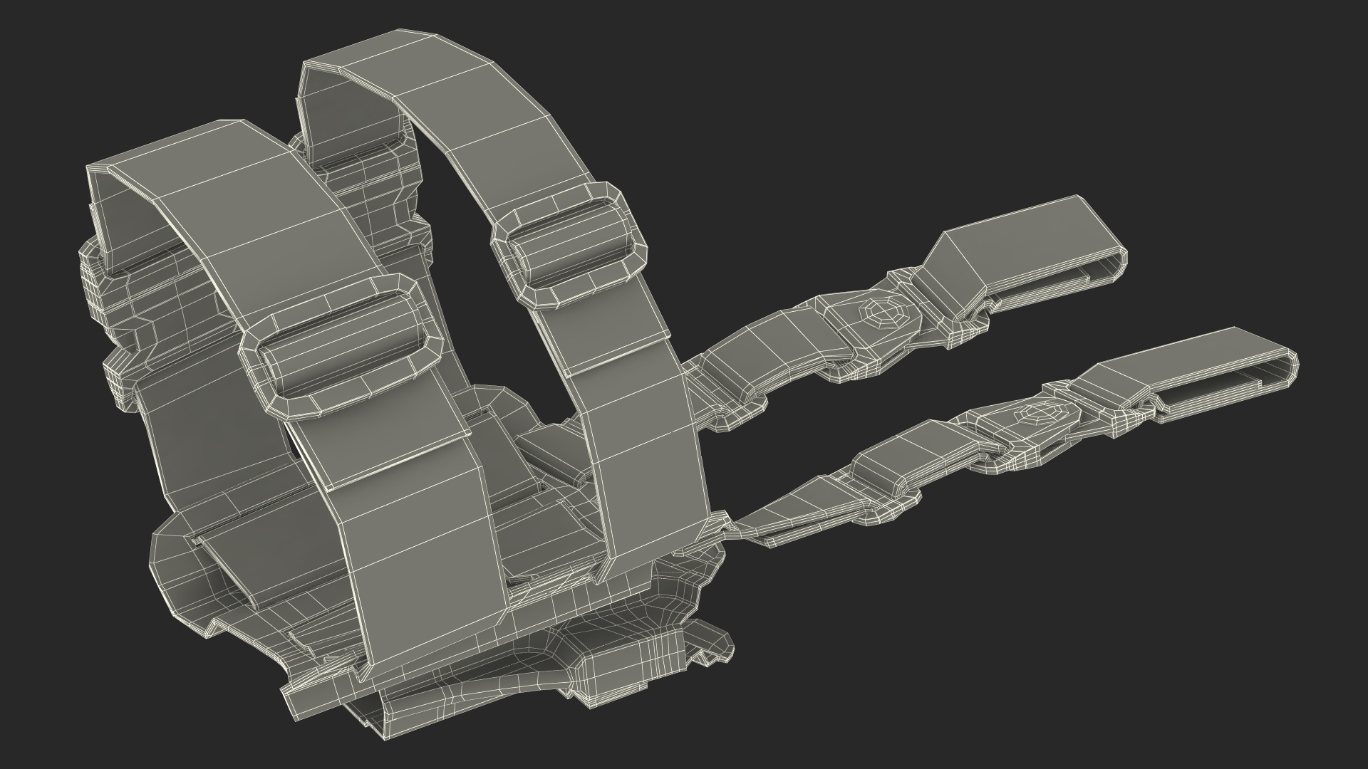3D Tactical Pistol Thigh Gun Holster model