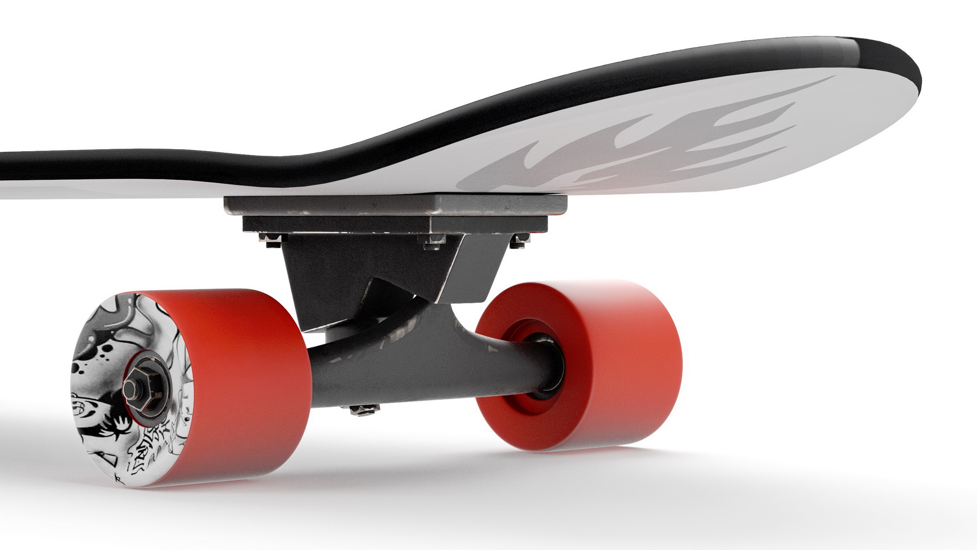 3D model Classic Skateboard Black Label