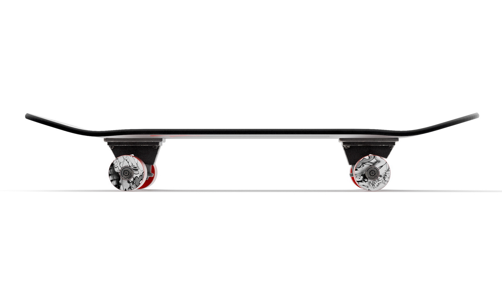 3D model Classic Skateboard Black Label