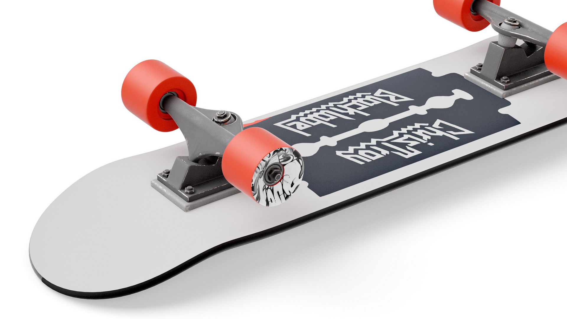 3D model Classic Skateboard Black Label