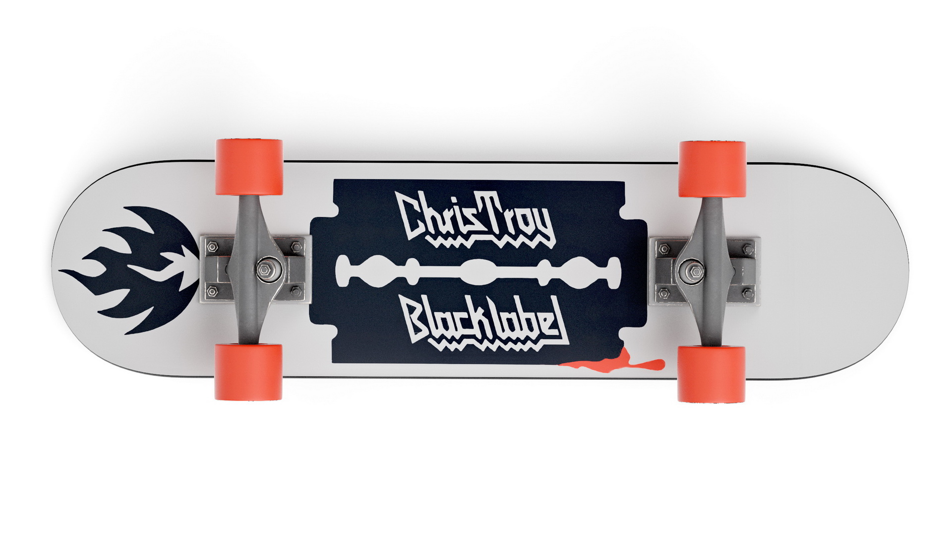 3D model Classic Skateboard Black Label