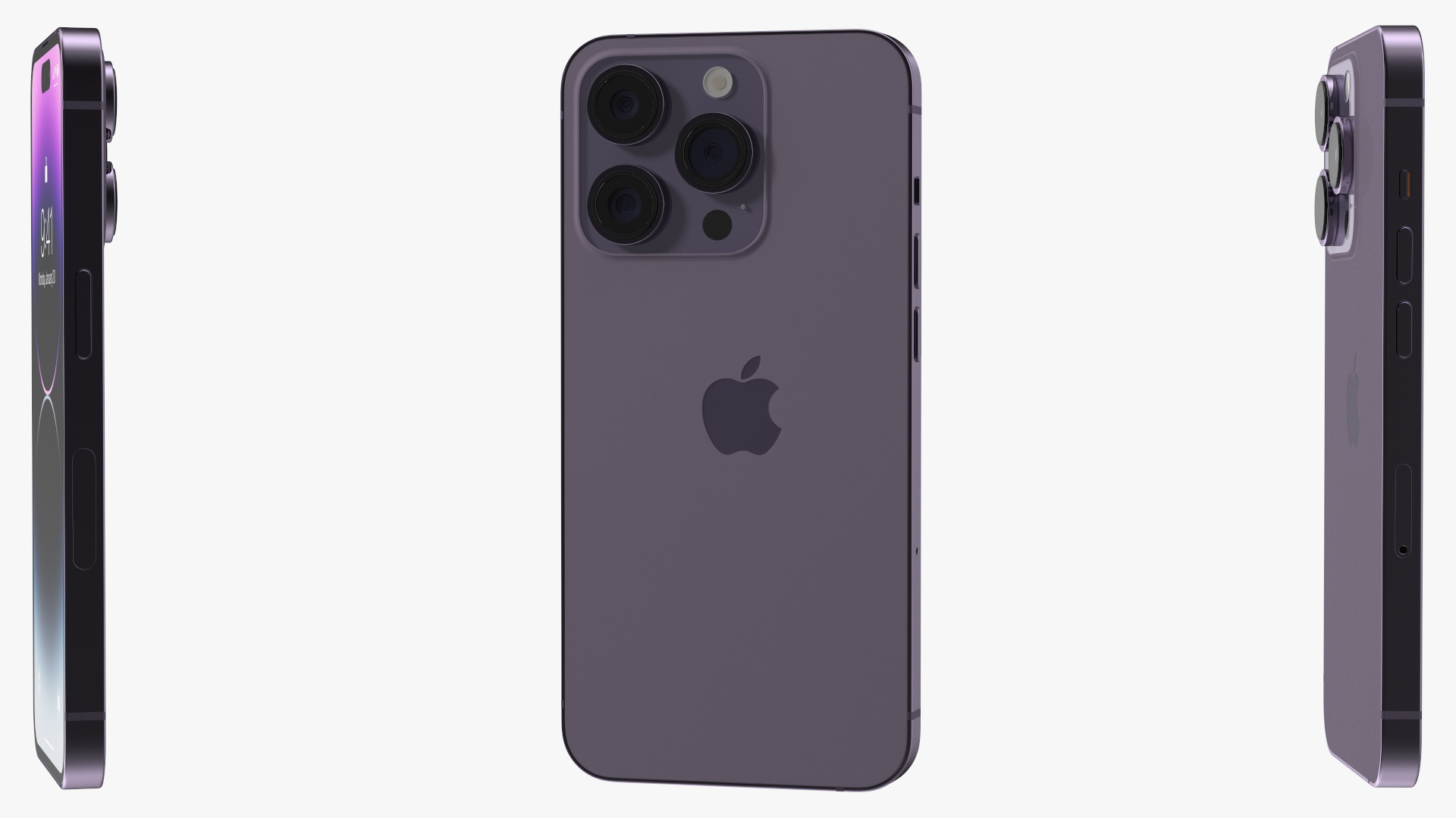 3D Apple iPhone 14 Pro Deep Purple
