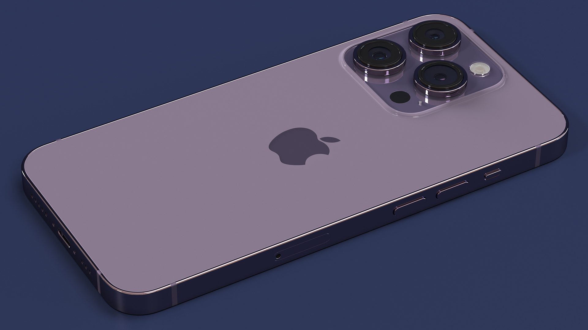 3D Apple iPhone 14 Pro Deep Purple
