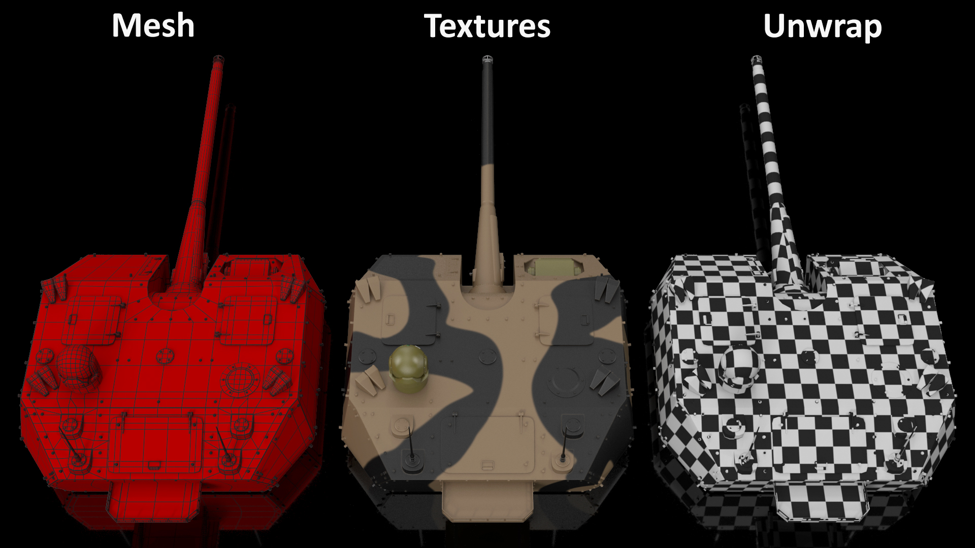 Tank Turret Camouflage 3D