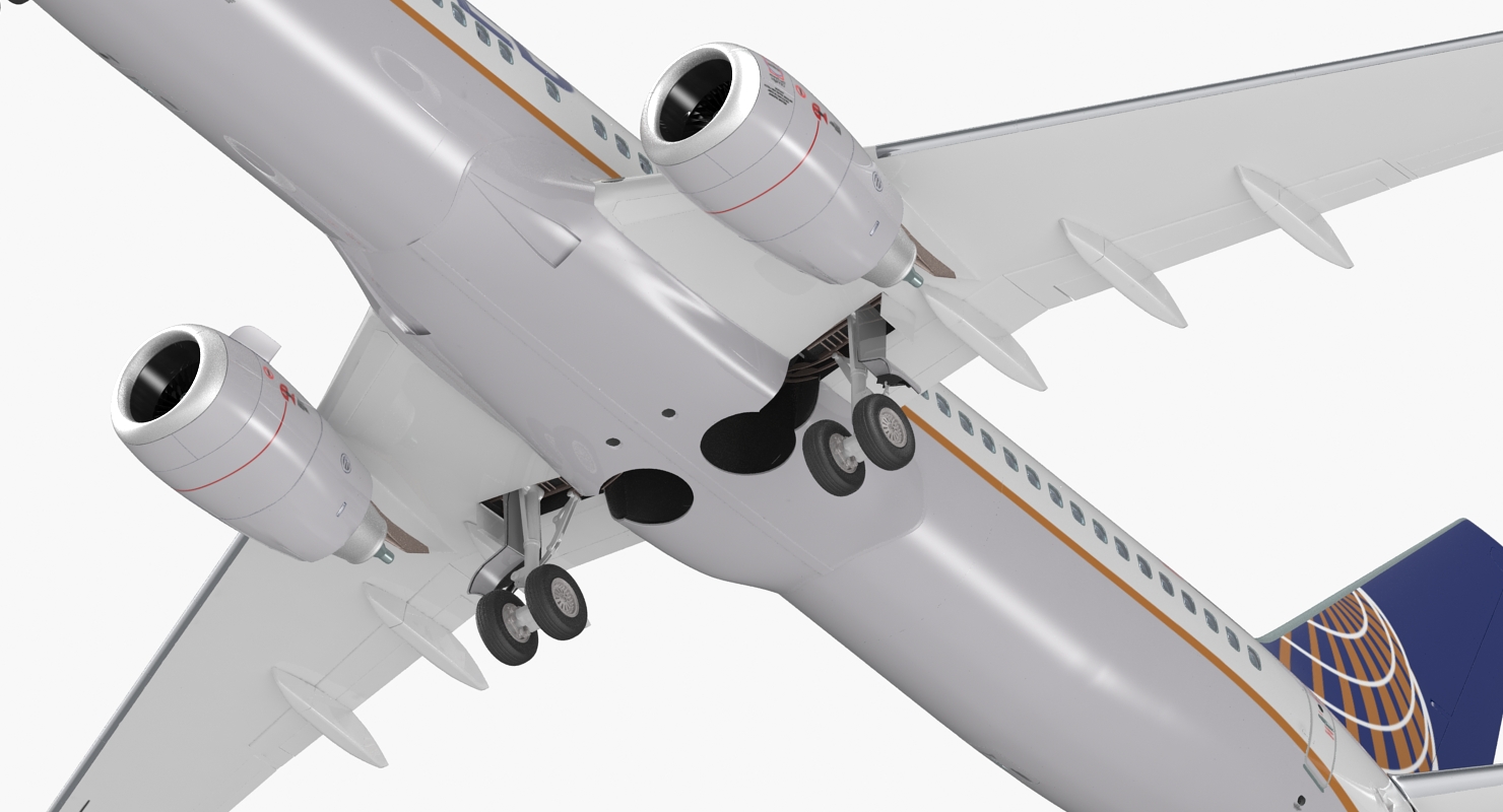 Boeing 737 800 with Interior United Airlines 3D model