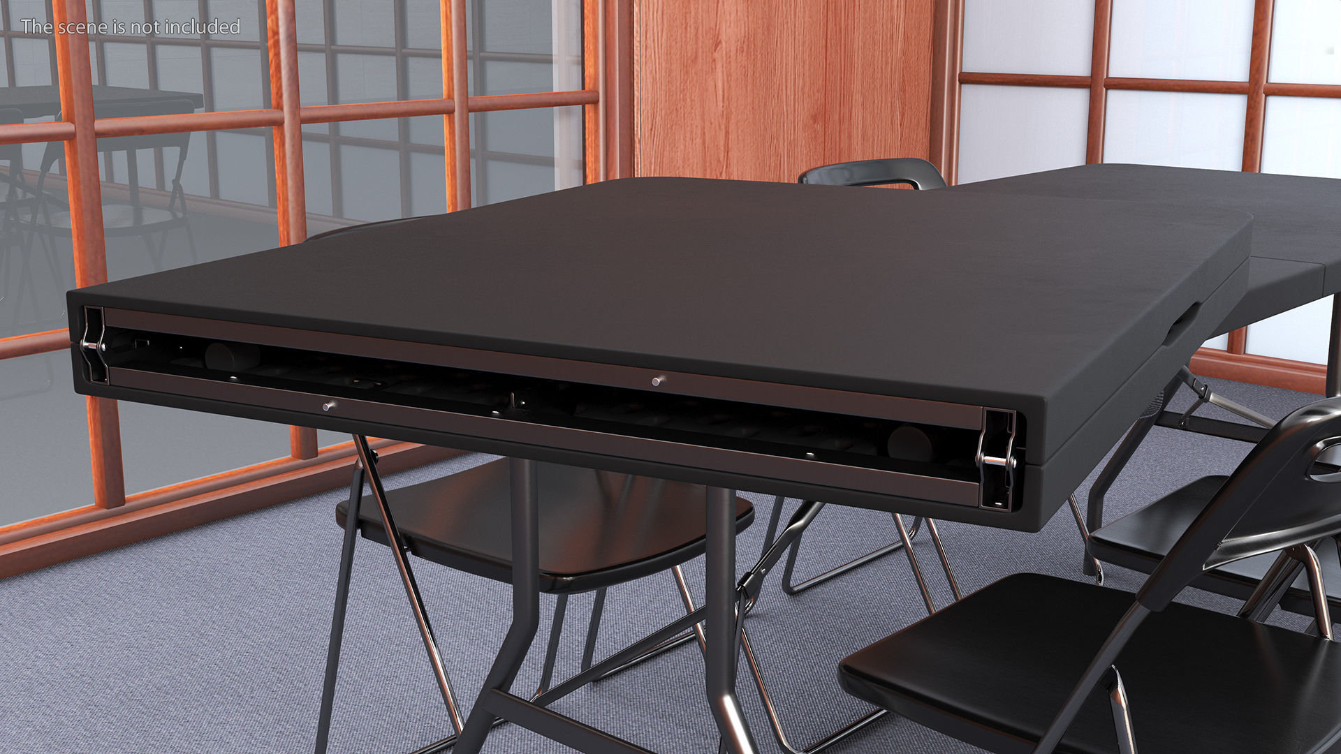 3D model Deluxe Folded Table Black
