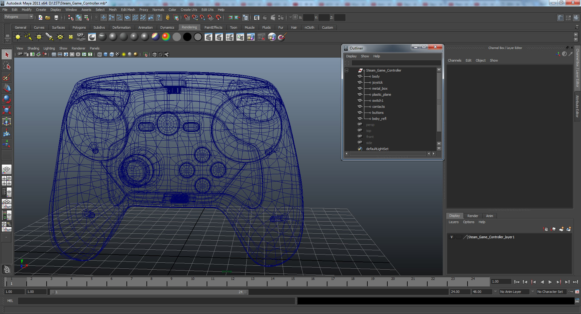 3D Steam Game Controller