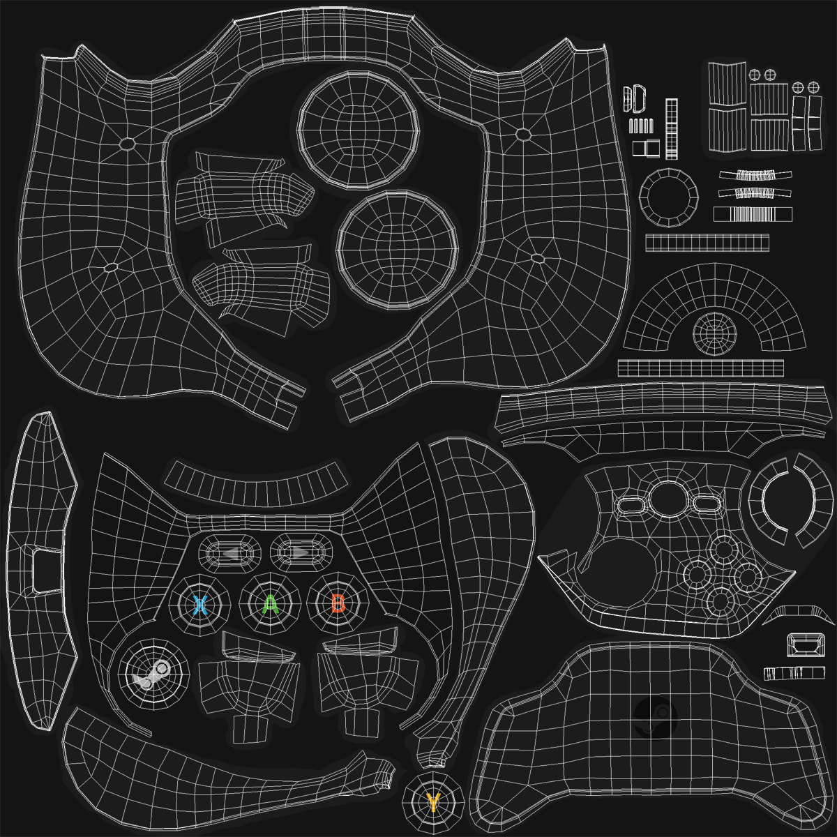 3D Steam Game Controller