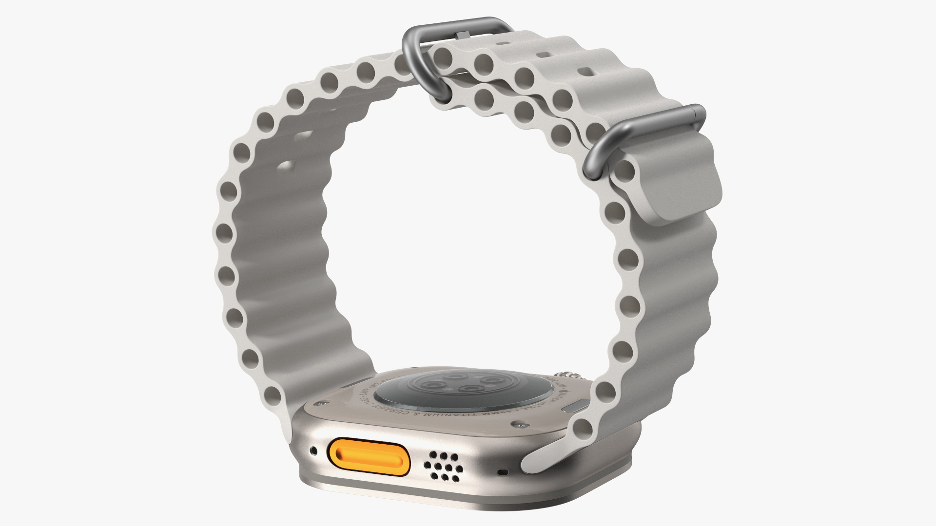 Apple Watch Ultra Ocean Band White 3D model