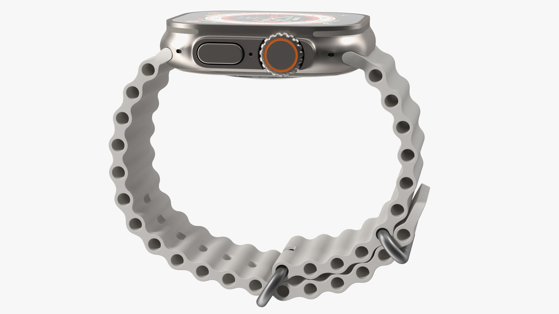 Apple Watch Ultra Ocean Band White 3D model