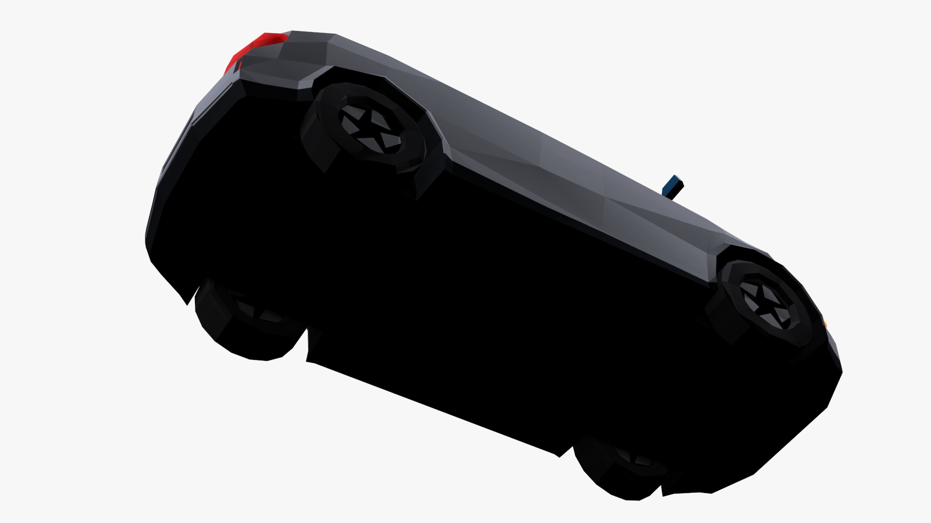 3D Low Poly Stylized Model Car Sedan model