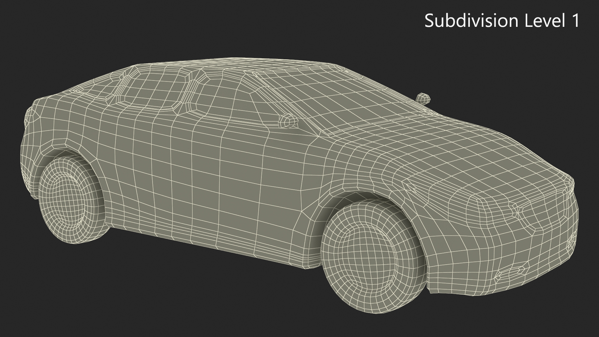3D Low Poly Stylized Model Car Sedan model