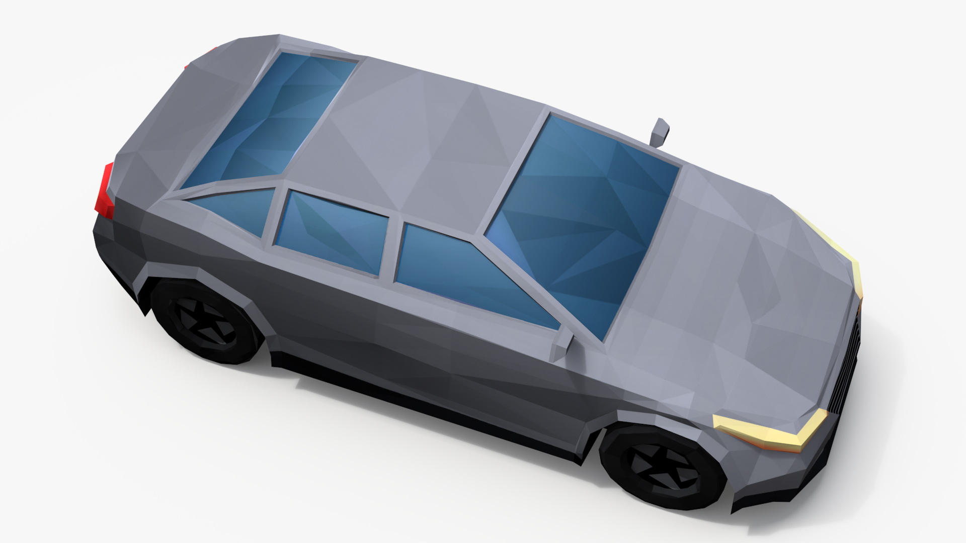 3D Low Poly Stylized Model Car Sedan model