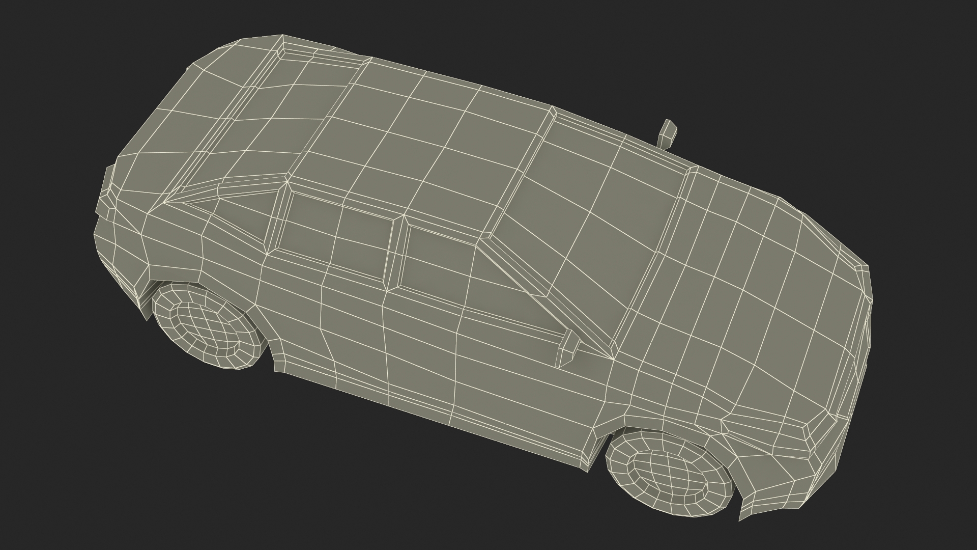 3D Low Poly Stylized Model Car Sedan model